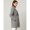 INSPIRE CHIC Women's Regular Fit Notched Lapel Long Sleeve Buttoned Classic Coat - 4 of 4
