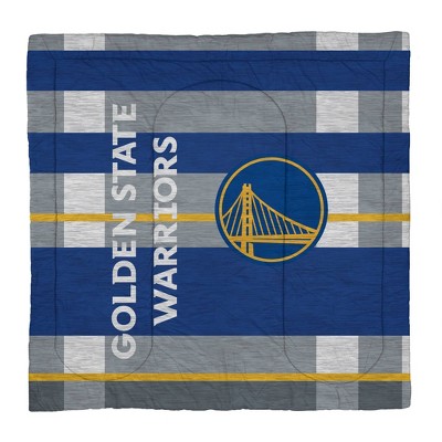NBA Golden State Warriors Heathered Stripe Queen Bedding Set in a Bag - 3pc — фото 2