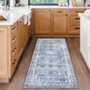 Machine Washable Vintage Floral Area Rug Ultra Thin Non Slip Carpet Stain Resistant Floral Printed  Floor Mat for Living Room Bedroom Kitchen - 4 of 4