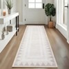 Washable Geometric Bordered Living Room Rugs, Contemporary Non Slip Low Pile Bedroom Carpet, Stain Resistant Dining Room Rugs - 4 of 4