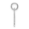 Black Bow Jewelry 14k White Gold, Hannah Collection, Mini Initial R Shamrock Key Charm - 2 of 4
