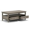 NicBex Coffee Table with Storage, 2-Tier Wooden Table with Shelf & Drawers, Mid-Century Modern Center Table for Living Room - 2 of 4