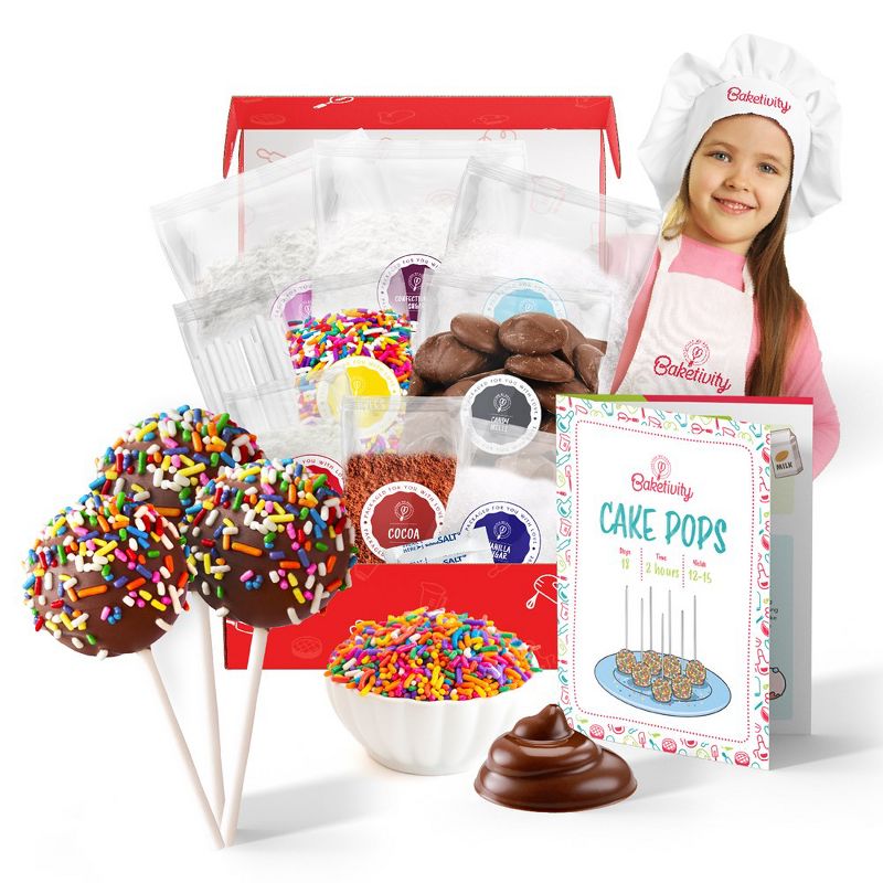 BAKETIVITY Cake Pop Sticks Baking Kit | Cake Pop Kit For Kids | DIY Beginner Cake Pop Supplies | Cake Pops Decorating Kit – Kids Cake Pop Baking Kit, 1 of 8