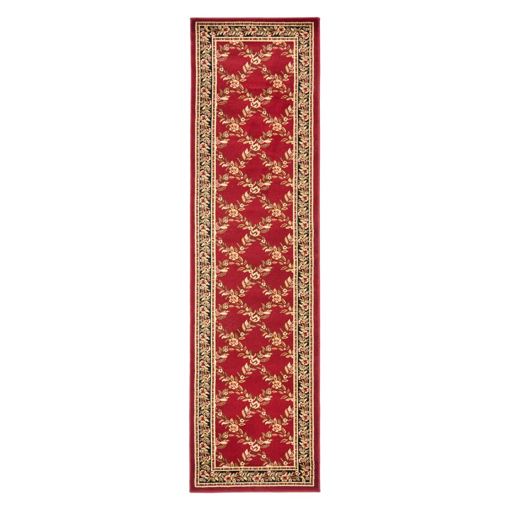  Floral Loomed Runner Red/Black