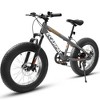 ORRD 20 Inch Fat Tire Mountain Bike, Shimano 7 Speed, Dual Disc Brake, Front Suspension, High-Carbon Steel Frame，Grey - 2 of 4