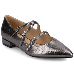 Journee Women's Gretel Multistrap Ballet Pumps - 1 of 4