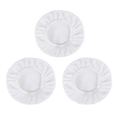 Unique Bargains Microfiber Car Polishing Waxing Bonnet Buffing Pads Cover White 3 Pcs