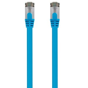 Monoprice Cat8 26AWG S/FTP Ethernet Network Cable - 25 Feet - Blue, 2GHz, 40Gbps, 3dB Headroom, Pure Bare Copper, PVC - Entegrade Series - 1 of 4