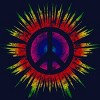 Junior's Design By Humans Tie Dye Peace Sign By Mel00 T-Shirt - 2 of 3