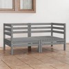 vidaXL Garden Sofa Grey Solid pine wood Medium Modular 2-Seater Sofa - 3 of 4