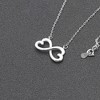 Infinity Hearts Necklace by Ginger Lyne Sterling Silver Chain Pendant Ginger Lyne Collection - image 2 of 4