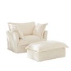 CAVINAS Couches for Living Room Deep Seat Sofa Couch Corduroy Slip-covered Armchair with Cushion and Pillows - 3 of 4