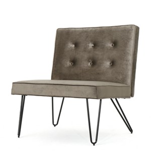 Darrow New Velvet Modern Armless Chair Gray - Christopher Knight Home