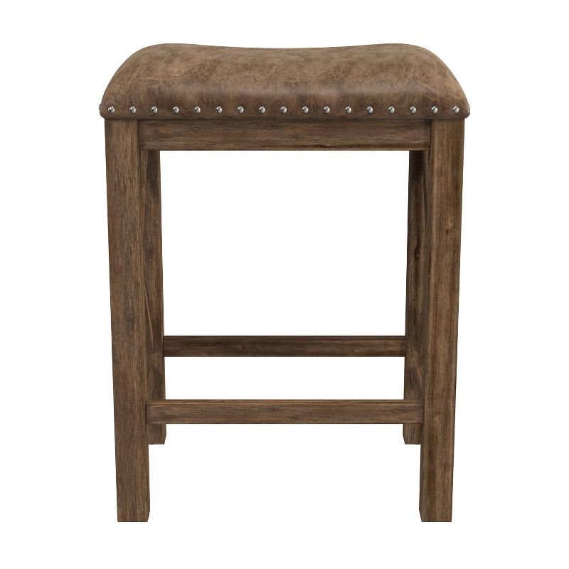 Set of 2 Willow Bend Counter Height Barstool Walnut/Brown- Hillsdale Furniture, 6 of 15