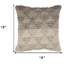 HomeRoots Set of Two Cream Geometric Cotton Throw Pillow With Texture - 3 of 4