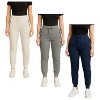 3 Pack Ultra Soft Womens Joggers with Zip Pockets - 2 of 4