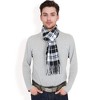 anna-Kaci Men's Classic Plaid Patterned Scarf with Fringed Edges Soft Lightweight Winter Accessory for Timeless Style - 4 of 4