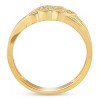 Pompeii3 Mens 10k Yellow Gold Diamond Ring Anniversary Wedding Band - 3 of 4