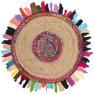 Cape Cod CAP701 Handmade Woven Area Rug - Multi/Natural - 8' X 8'  Round - Safavieh - 1 of 3