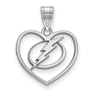 Black Bow Jewelry Sterling Silver Tampa Bay Lightning NHL Pendant - 1 of 3