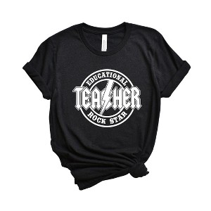 Simply Sage Market Women's Educational RockStar  Teacher Short Sleeve Graphic Tee - 1 of 3