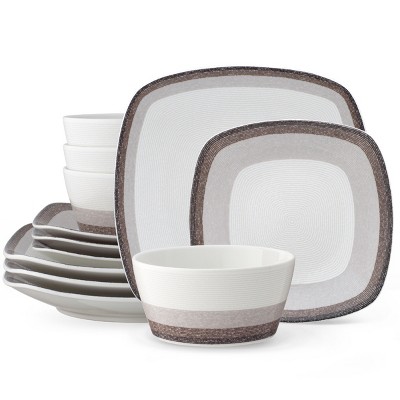 Noritake Colorscapes Layers 12-Piece Square Dinnerware Set