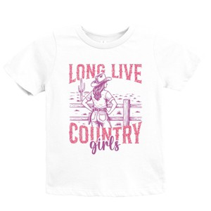 Long Live Country Girls Glitter - Youth Short Sleeve Graphic T-Shirt - 1 of 2