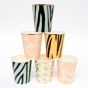 Meri Meri Safari Animal Print Party Cups (Pack of 8) - 1 of 4