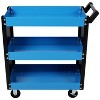 Racxily 3 Tier Rolling Tool Cart on Wheels, Heavy Duty Utility Tool Cart with Pegboard for Repair Shop, Garage, Warehouse - 3 of 4