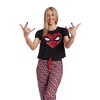 Marvel Wakanda Forever Spider-Man Avengers Black Panther Women's Pajama Shirt and Pants Sleep Set Adult  - 2 of 4