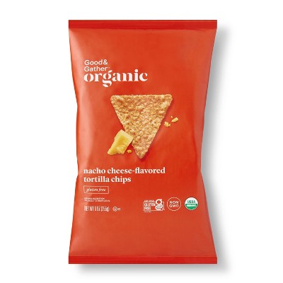 Organic Nacho Cheese Tortilla Chips - 9oz - Good & Gather™