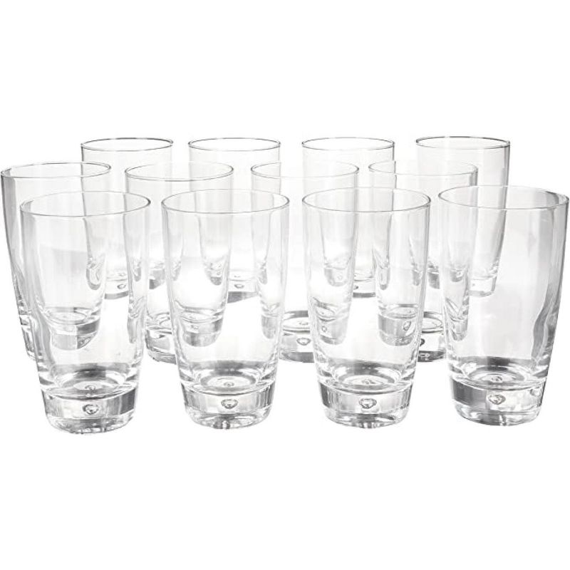 Bormioli Rocco Luna Tumbler Beverage Glasses Set of 12, 1 of 9