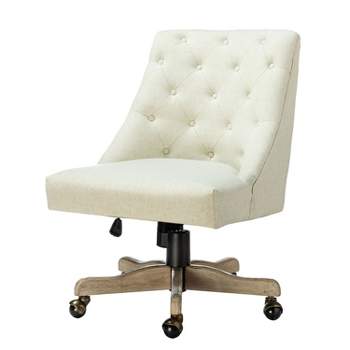 Estelle Velvet Task Chair Upholster Office Chair Swivel Home Desk Chair | Karat Home