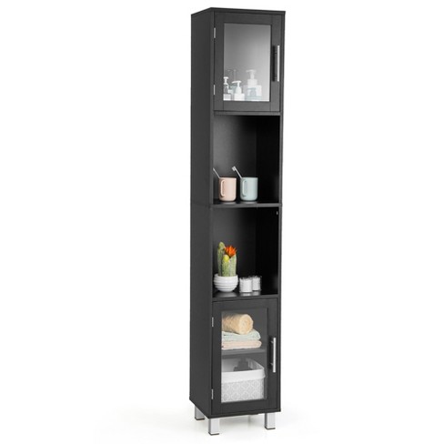 Costway 71'' Tall Tower Bathroom Storage Cabinet Organizer Display - See Details - Grey