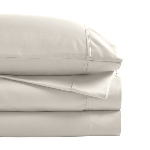 Cotton Blend Solid Deep Pocket Luxury Bed Sheet Set by Blue Nile Mills - 1 of 4