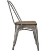 Modway Set of 2 Promenade Dining Side Chair Wood/Silver: Steel Frame, Non-Upholstered, 330 lbs Capacity - 4 of 4