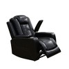 MAYEERTY Power Recliner Chair, Electric Breathable Leather Reclining Chair with USB Charging, Adjustable Backrest for Living Room, Black - 2 of 4