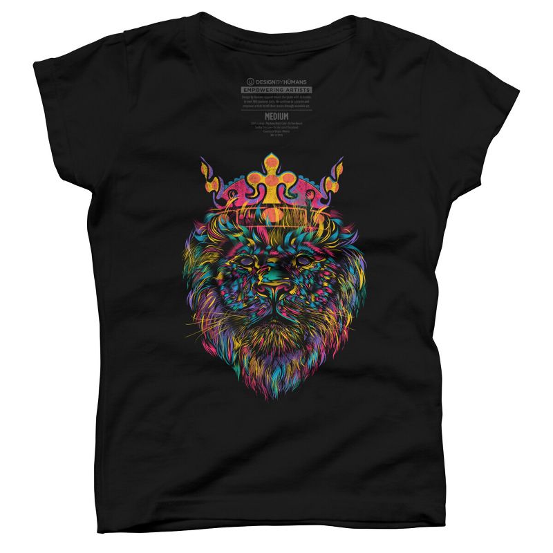 Girl's Design By Humans Bright Like A King Lion By DBHOriginals T-Shirt, 1 of 3