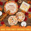 SYNCFUN 120 PCS Thanksgiving Disposable Dinnerware Dinner Plates and Napkins Sets, Thanksgiving Party Favor Supplies, Decorations, Fall Plates Napkins - 4 of 4