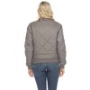 Women's  Lightweight Diamond Quilted Puffer Bomber Jacket - White Mark - 3 of 4