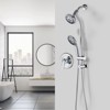 PROOX 7-Spray Patterns with 5 in. Wall Mount Dual Shower Heads with Drill Free Slide Bar and Valve - 2 of 4