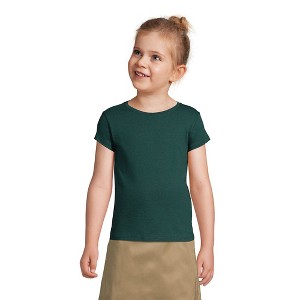 Lands' End School Uniform Kids Short Sleeve Essential T-shirt - 1 of 4