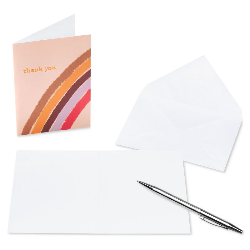 10ct All Occasion Blank Thank you Cards &#39;Rainbow&#39;, 2 of 6