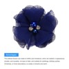 Unique Bargains Artificial Rhinestone Chiffon Flower Heads 12 Pcs Bright Blue - 4 of 4