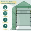 8' x 6' x 7' Portable Walk in Greenhouse with Mesh, Door, Windows, 18 Shelf, Trellis, Plant Labels - 4 of 4