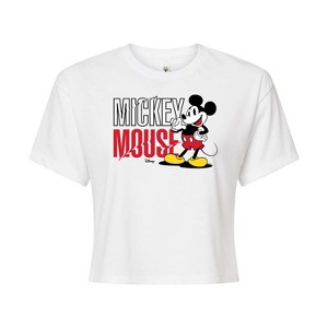 Women's - Disney - Mickey & Friends Cropped Graphic T-Shirt - 1 of 4