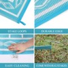 Outdoor Rug Patio Waterproof, Foldable Reversible Outdoor Plastic Straw Rug Trellis Mat for Camper Outside Carpet - 4 of 4
