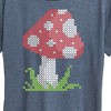 Women's - Instant Message - Cross Stitch Mushroom Short Sleeve Graphic T-Shirt - 2 of 4