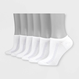 Hanes Premium Women's 6pk Heel Toe Cushion with Arch Support Super No Show Socks - 5-9 - 1 of 2
