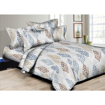 Circles Home 300TC Dotted Pinecones Blue Duvet Set